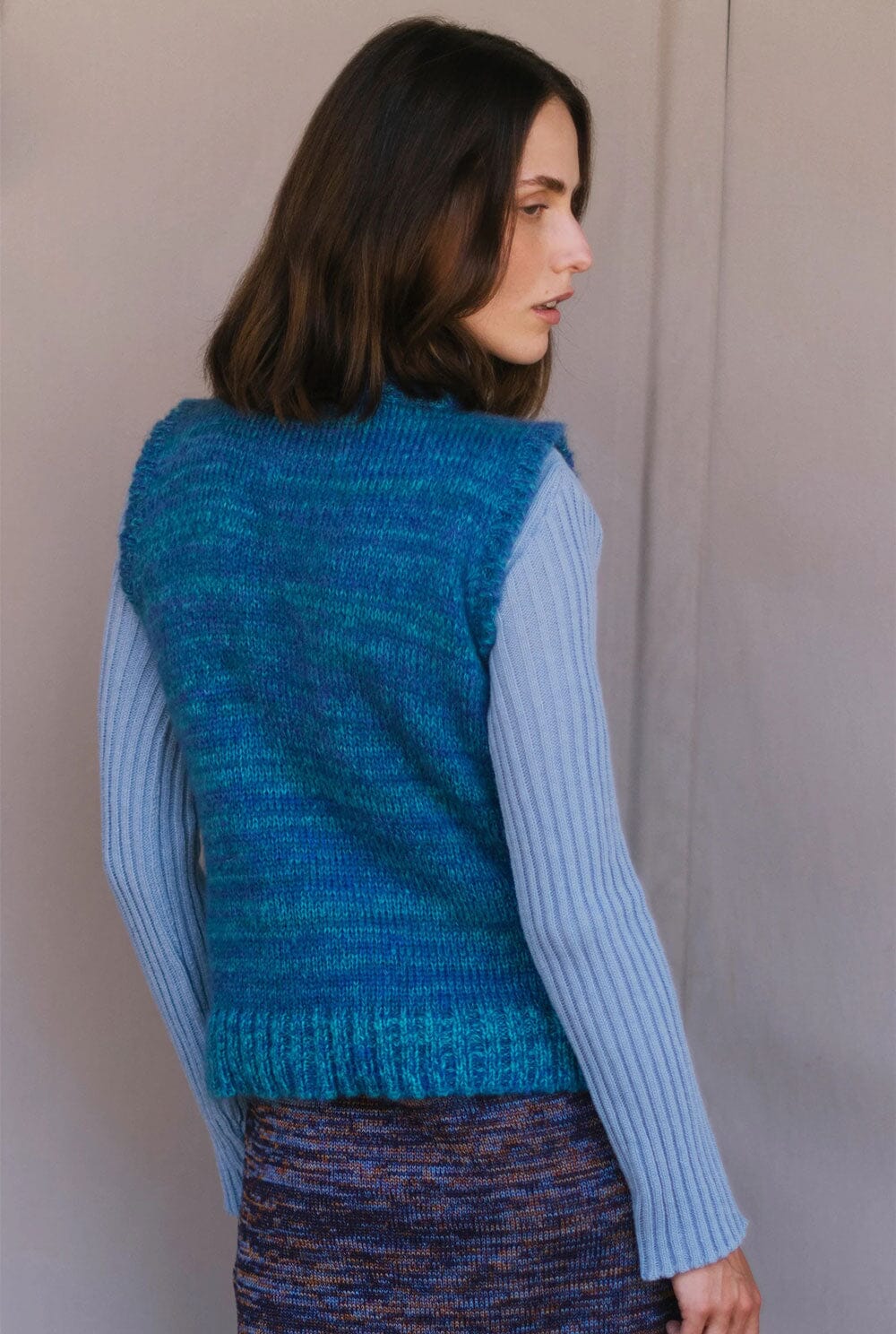 Teddy vest blue Vests Carlota Cahis