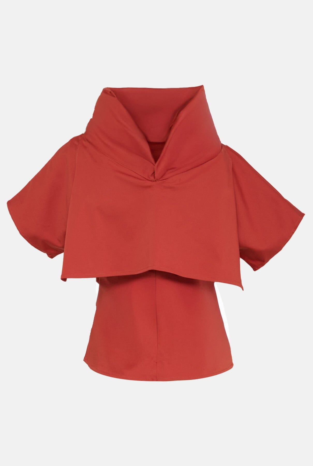 Top cuello y capa - rojo Dresses Miguel Marinero