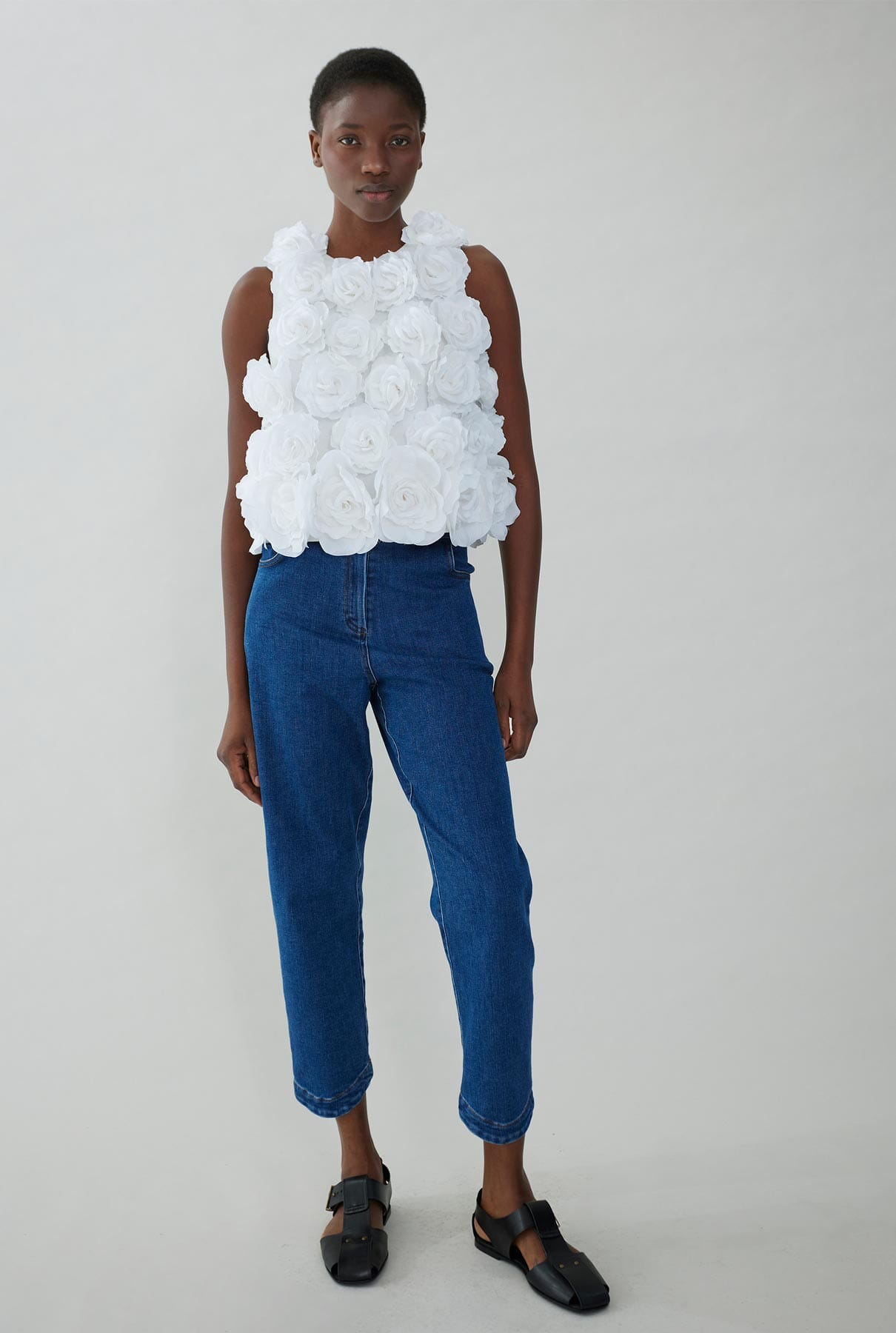 Top with handmade flowers Tops and Blouses Tot-Hom