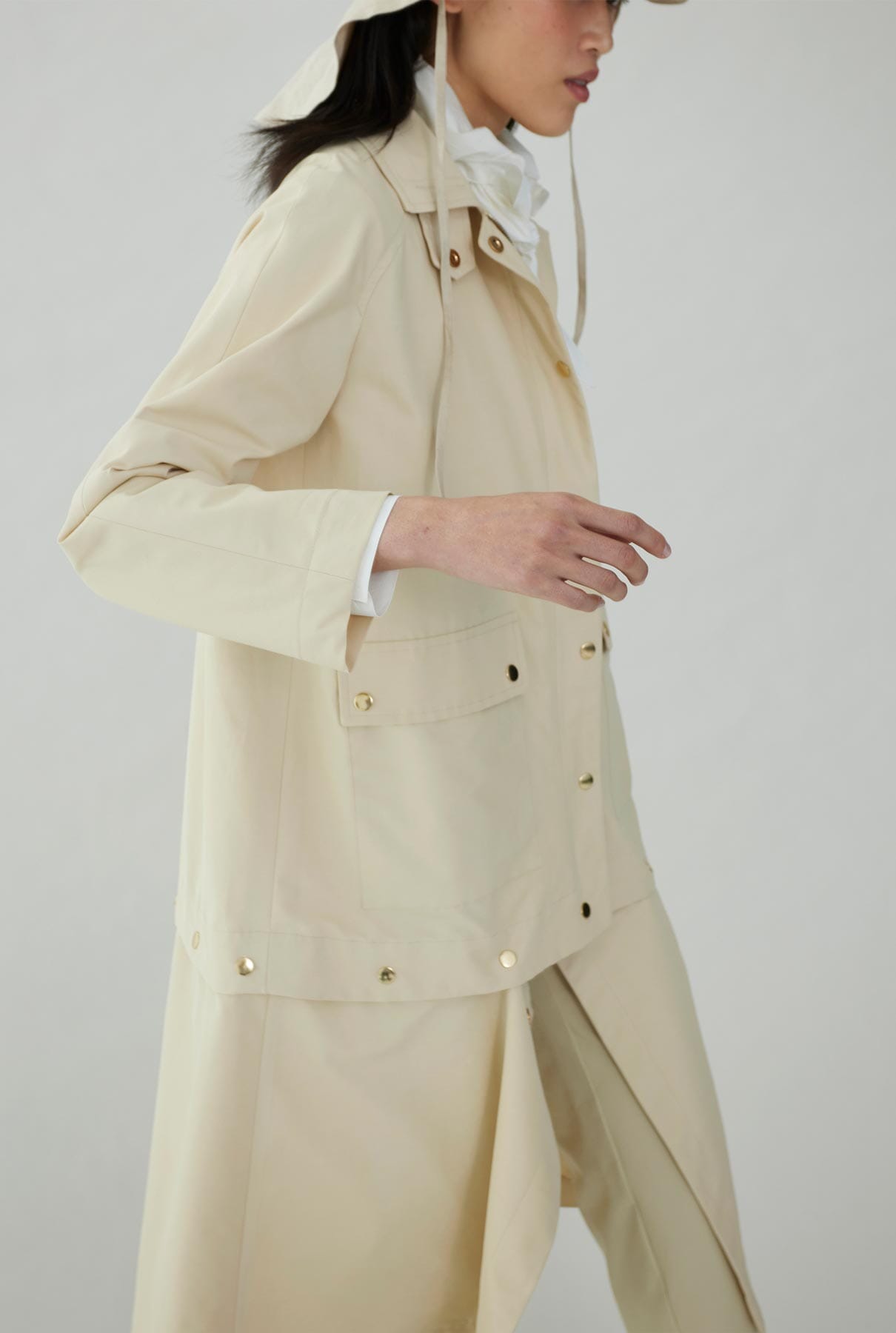 Trench coat with magnets for shortening Coats Tot-Hom