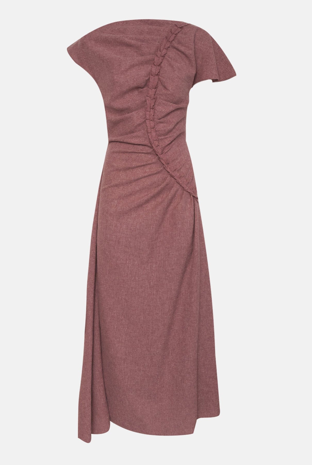 Vestido drapeado grape Dresses Miguel Marinero