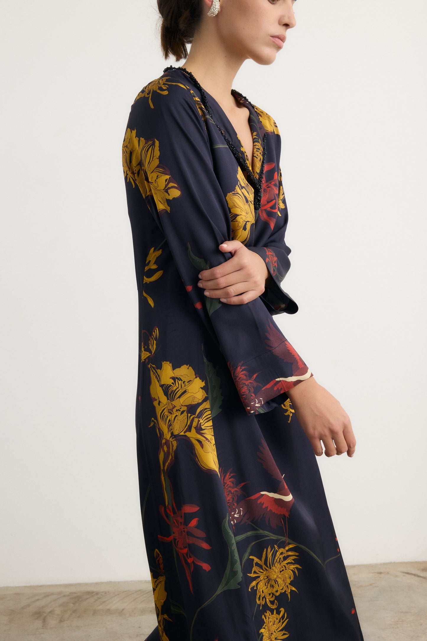 Vestido Frida Flora marino - Preorder Dresses Galcon Studio