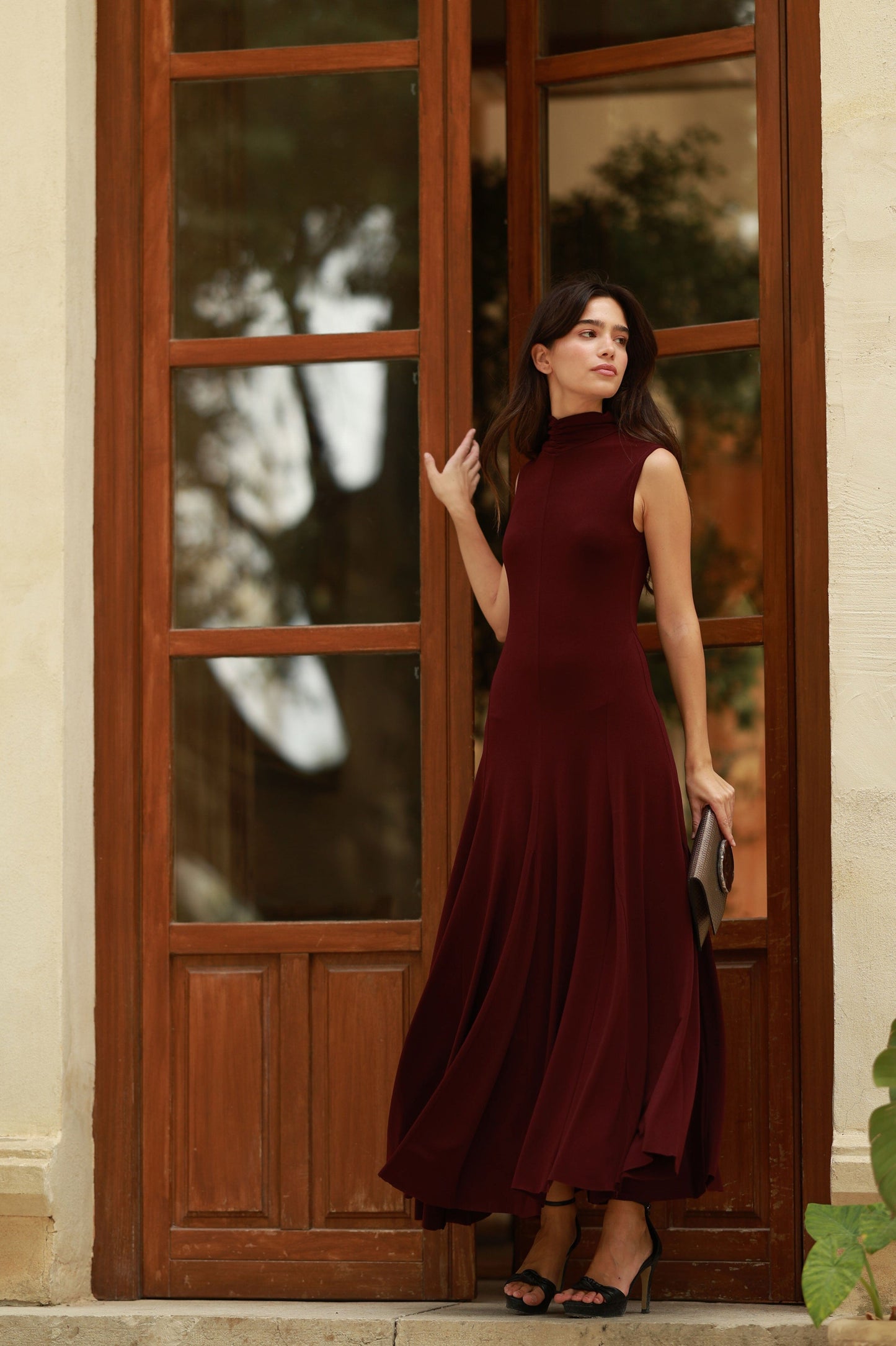 VESTIDO LIVIA Dresses Elisa Cortés 36 burdeos