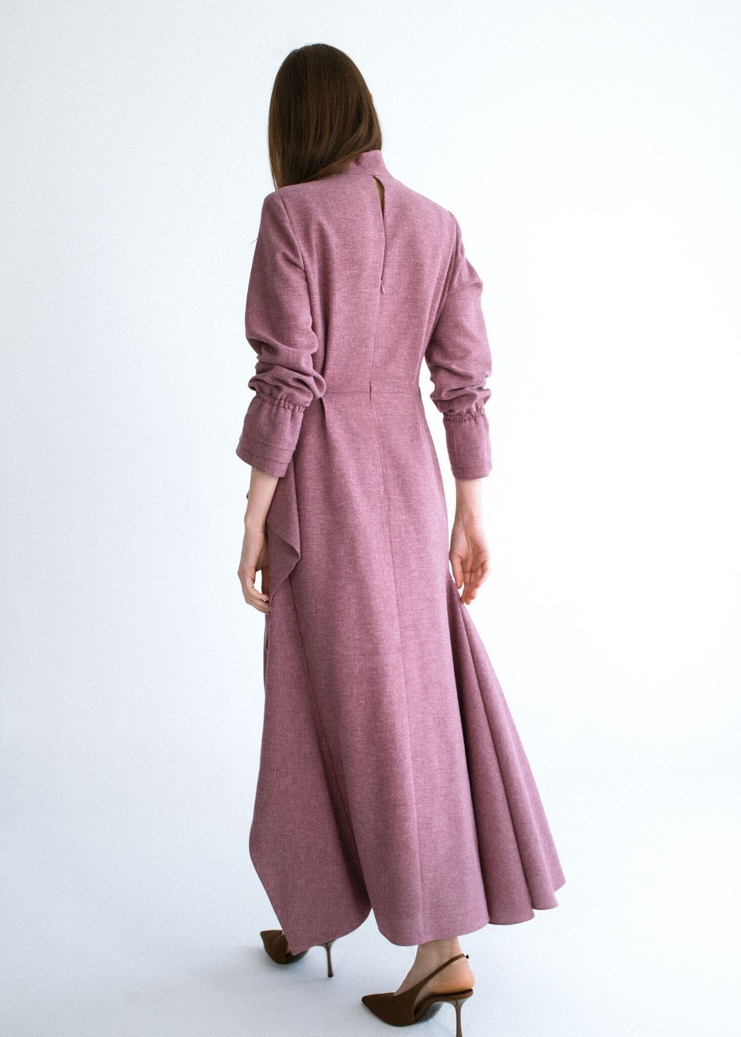 Vestido midi cruzado grape Dresses Miguel Marinero