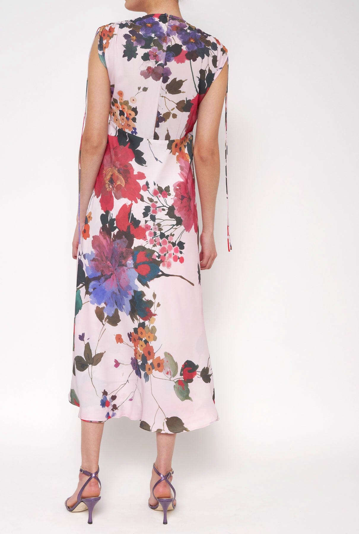 Vestido midi flores acuareladas Dresses Juan Vidal