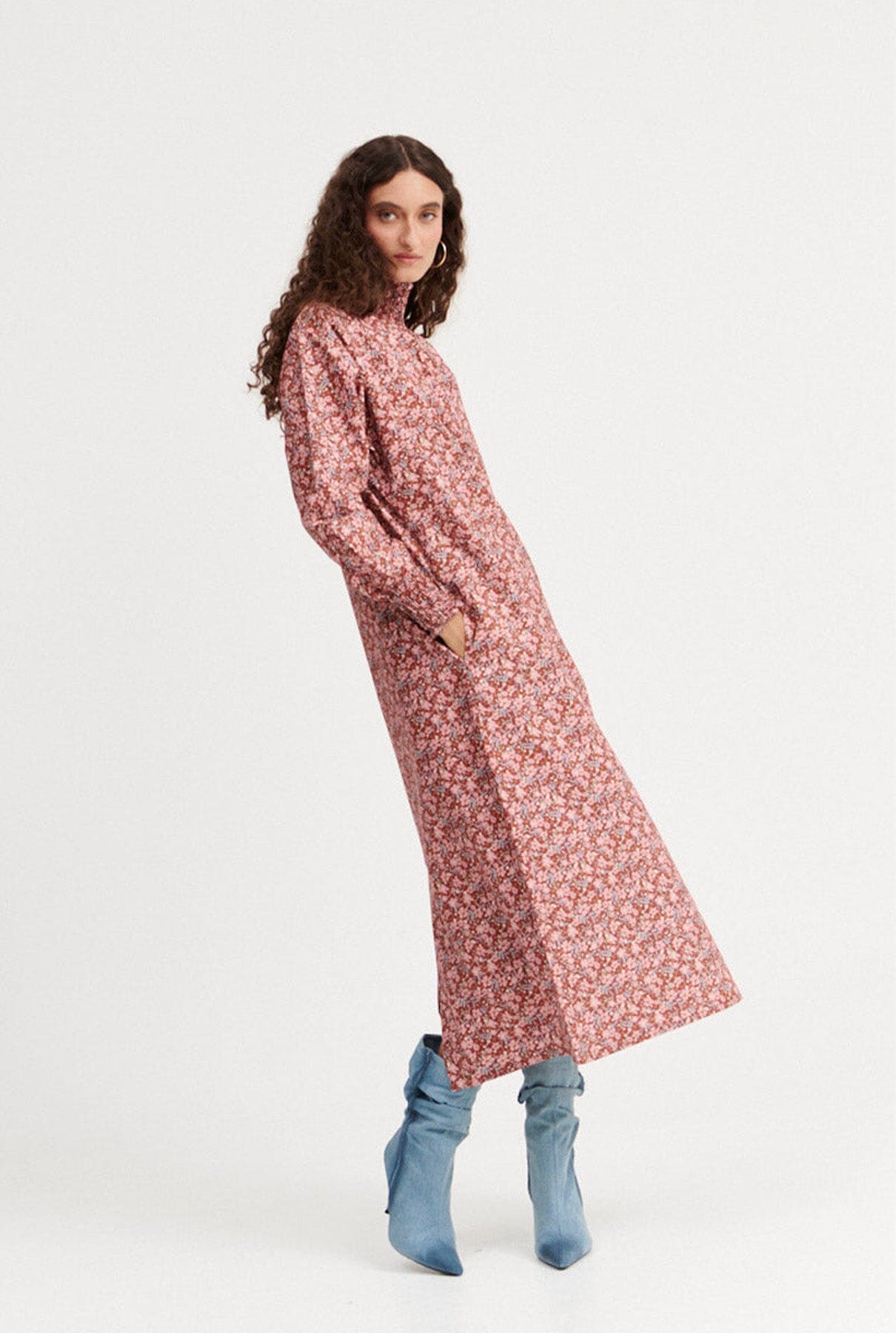 Vestido Patricia Largo Flores Granates Dresses Julise Magon