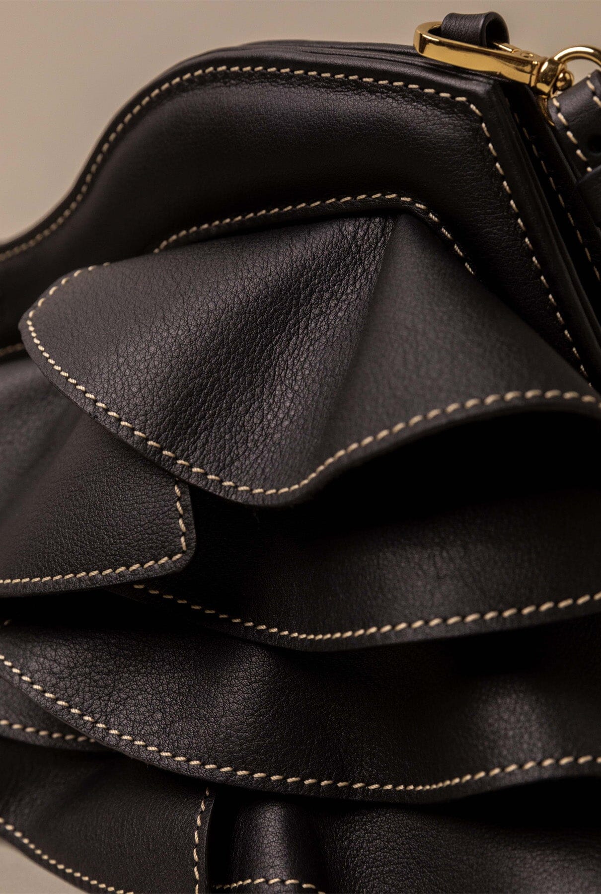 Vuelo Black Leather Soft Clutch Crossbody bags RFB