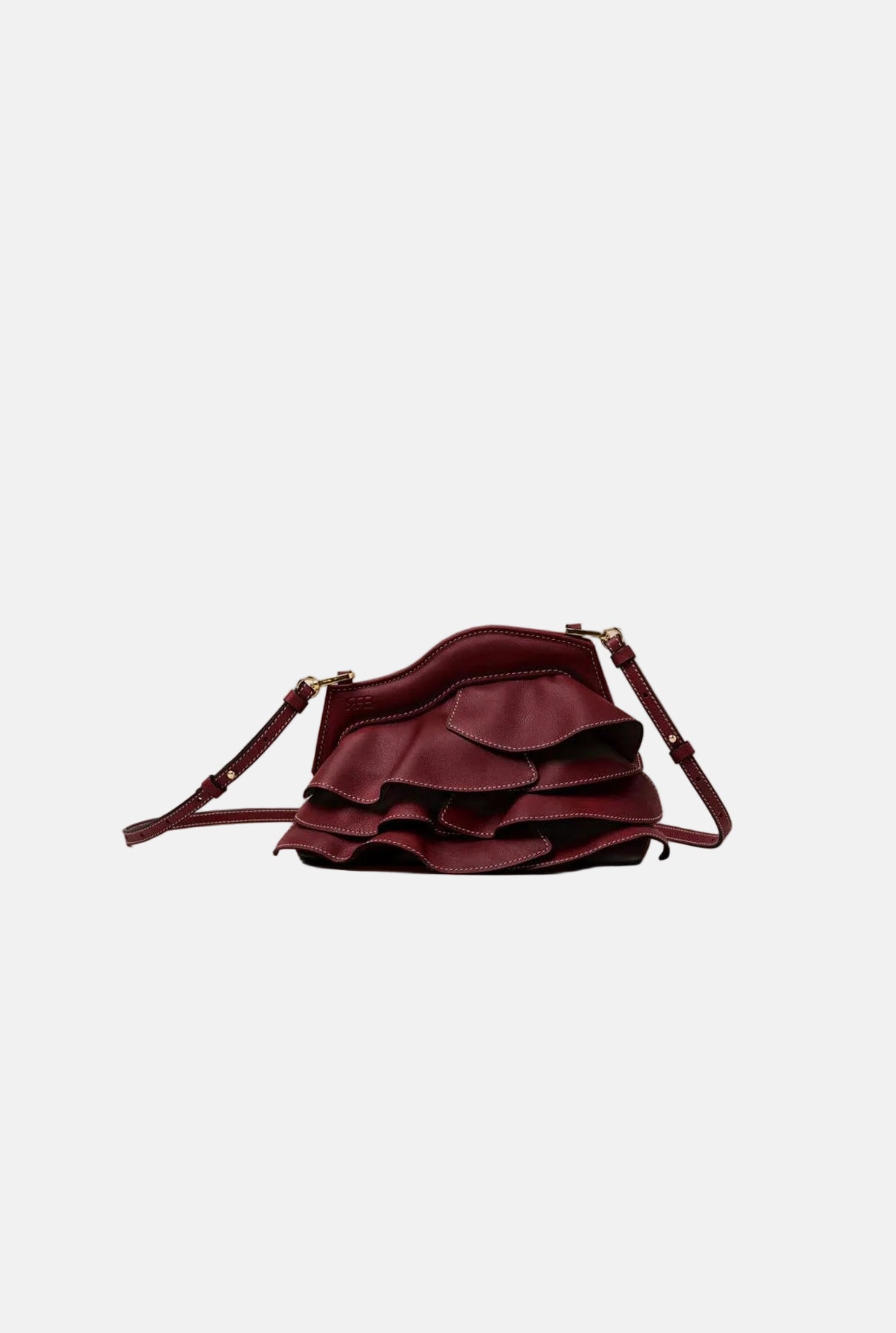 Vuelo Burgundy Leather Soft Clutch Crossbody bags RFB