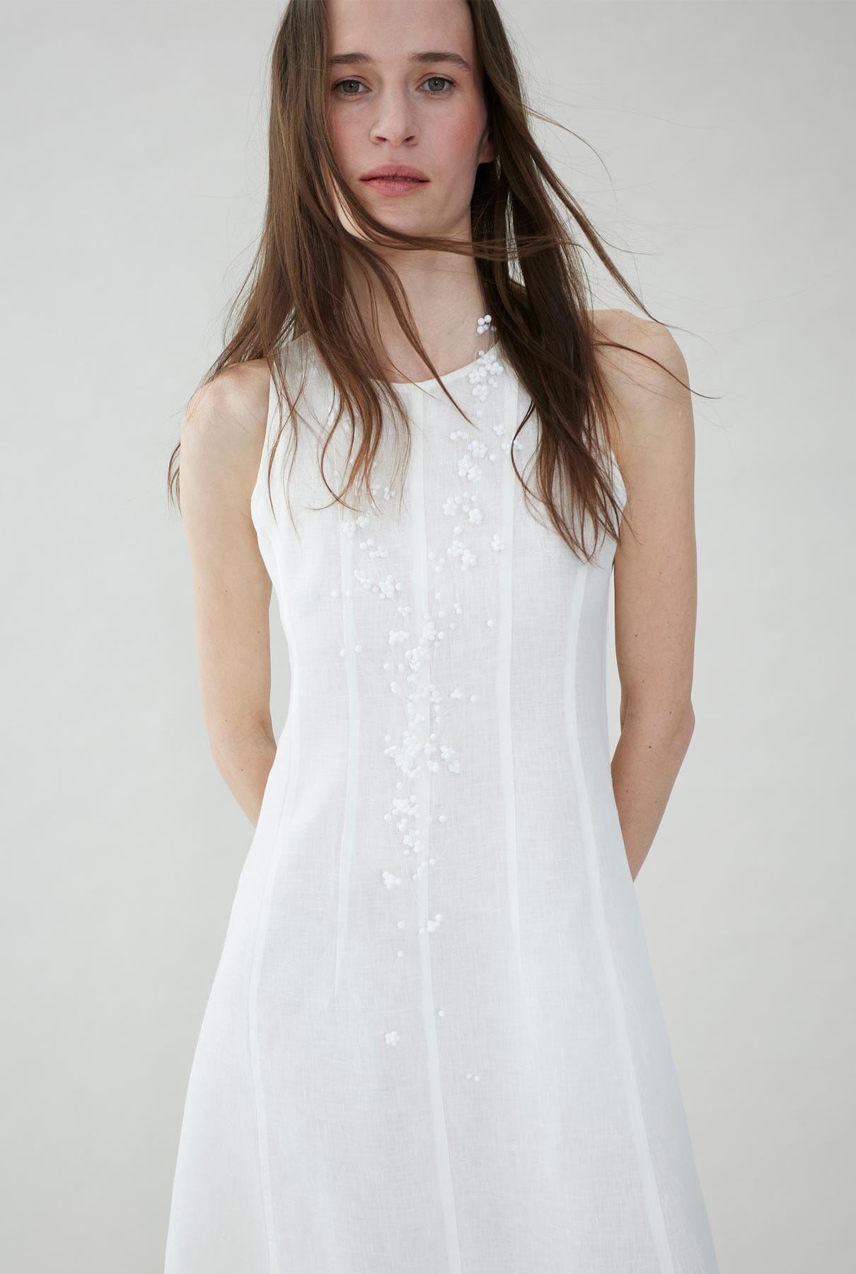 White linen dress Dresses Tot-Hom