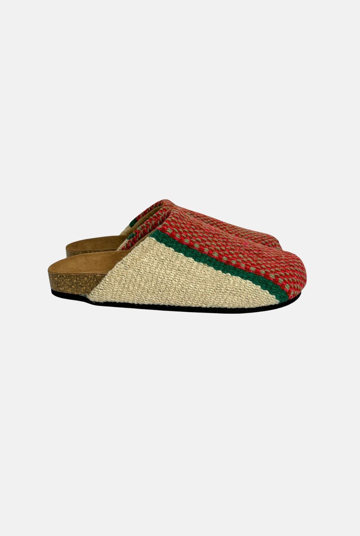 Zueco BAIMARA Bio Rayas verde lateral Flat shoes Baimara