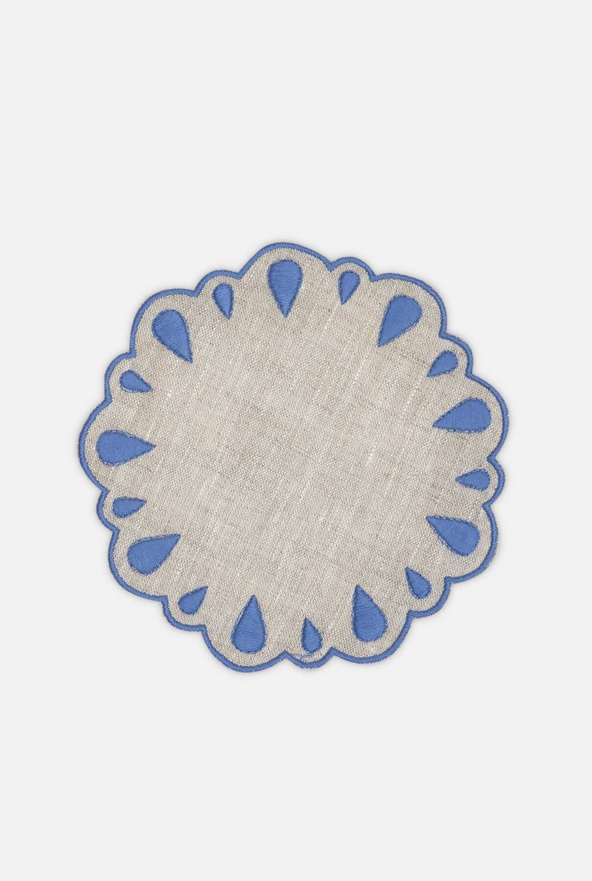 4 Drops blue and eco/ blue coasters set Tablewear Los Encajeros