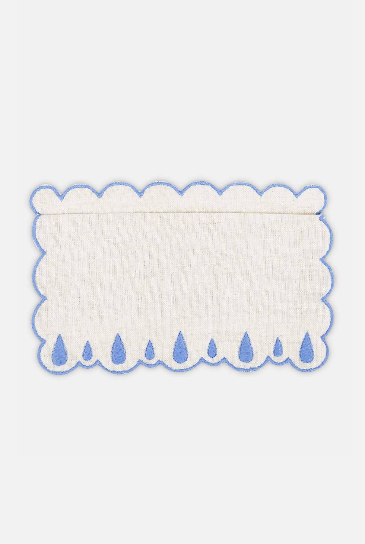 4 Drops blue and eco/ blue cocktail napkins set Tablewear Los Encajeros