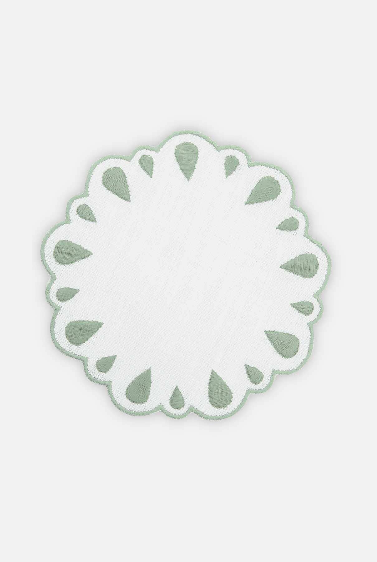 4 Drops green and eco/ blue coasters set Tablewear Los Encajeros