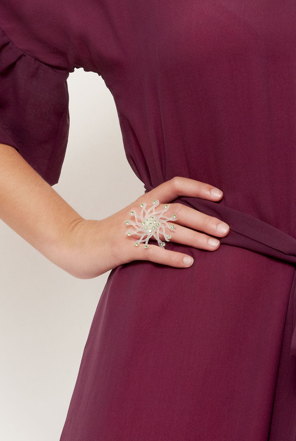 Anillo Ciclo white-green ring Joaquin Blanco