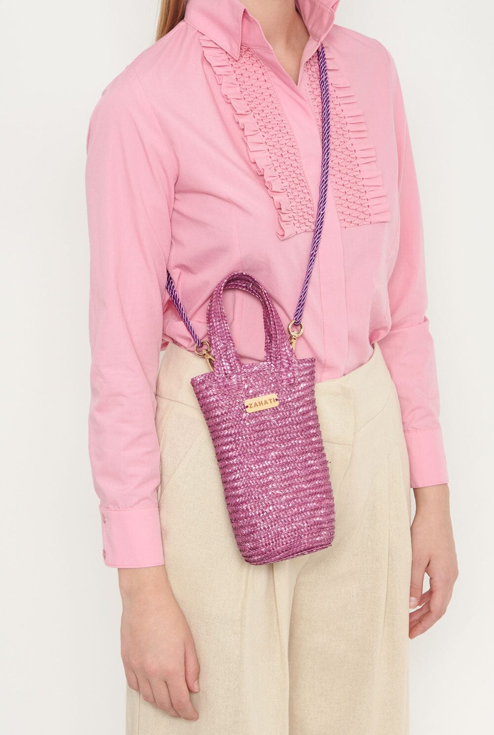 Baguetin bag violet Mini bags Zahati