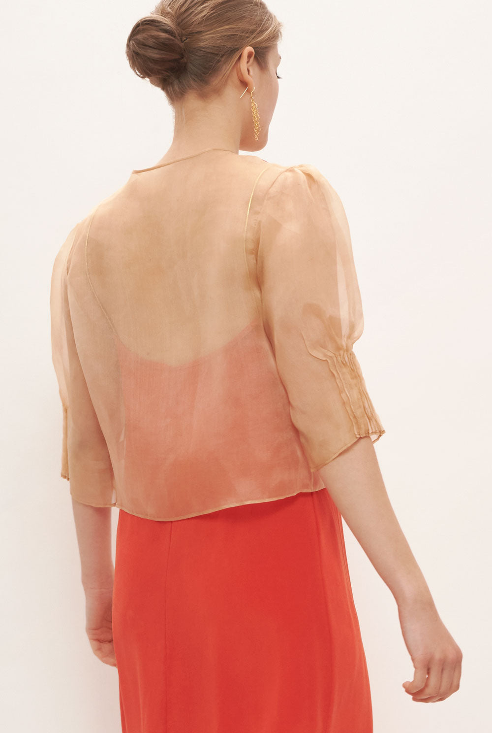 Blusa cuadros rojo jacket Luciana