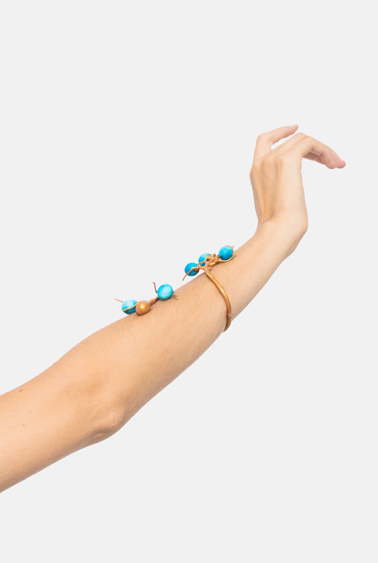 Brazalete Rama y Frutos Azul bracelet Joaquin Blanco