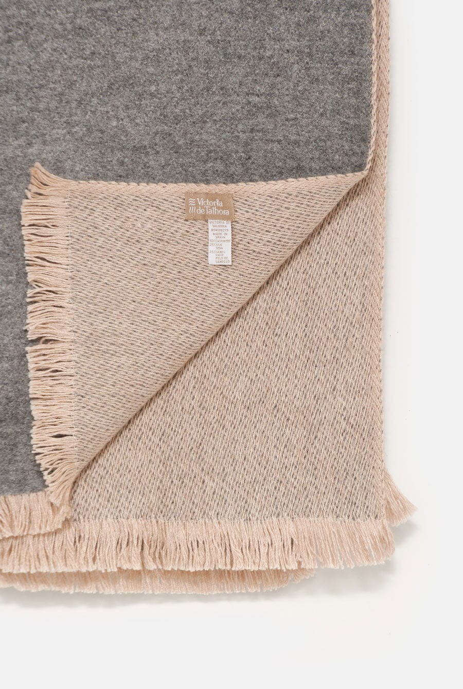 Cashmere and Camel Hair blanket Grey Foulards & Scarves Victoria de Talhora