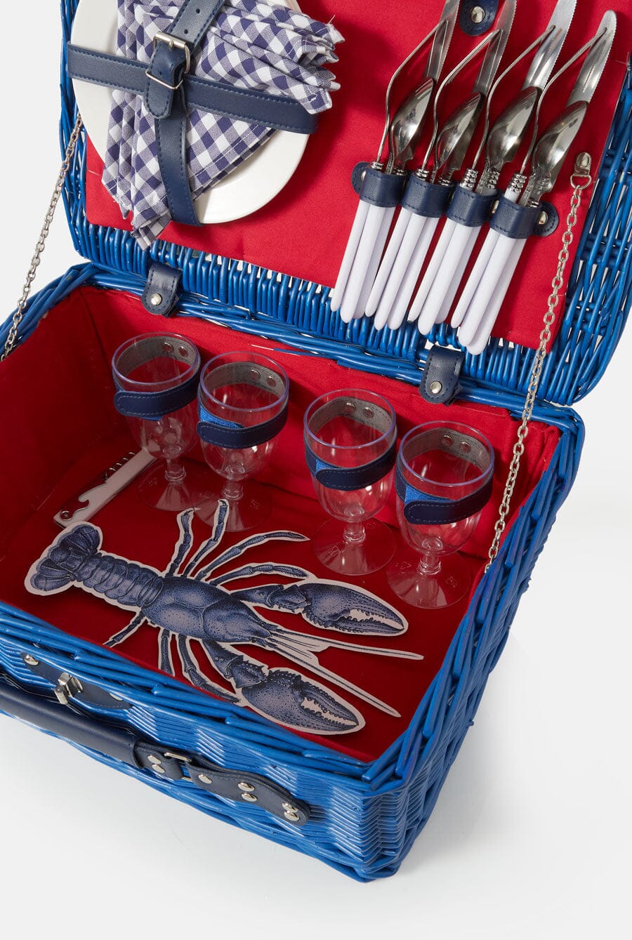 Cesta de picnic azul ( 4 servicios) Tableware Cantabrico Living