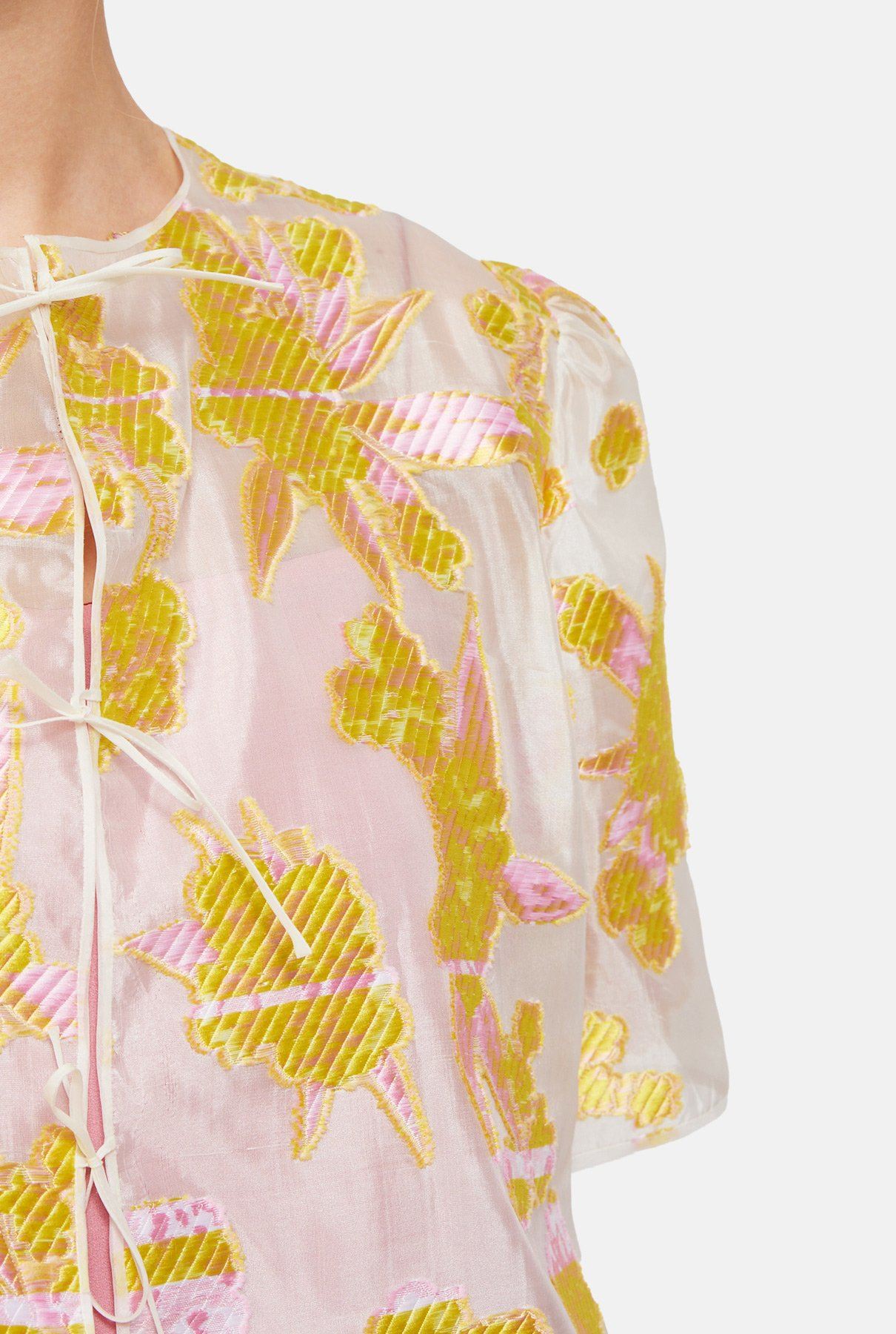 Chaqueta de organza brocada jacket Luciana