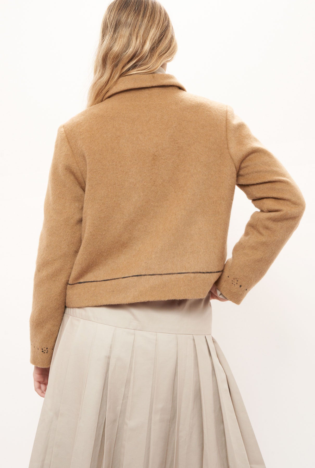 Chaqueta marrón flores jacket Luciana