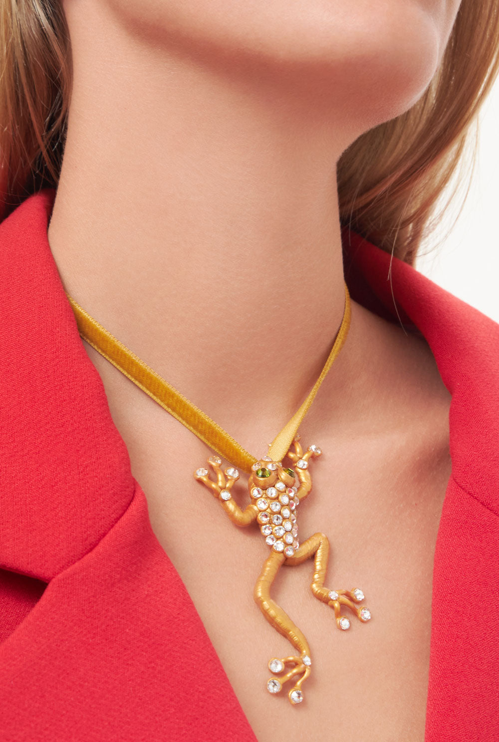 Colgante/Broche Rana Trepadora Oro Strauss Necklaces Joaquin Blanco