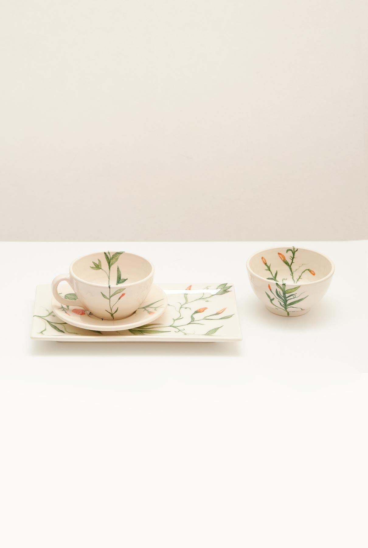 Crockery Breakfast Garden 2. ( For 1 person) Tableware Nuria Blanco