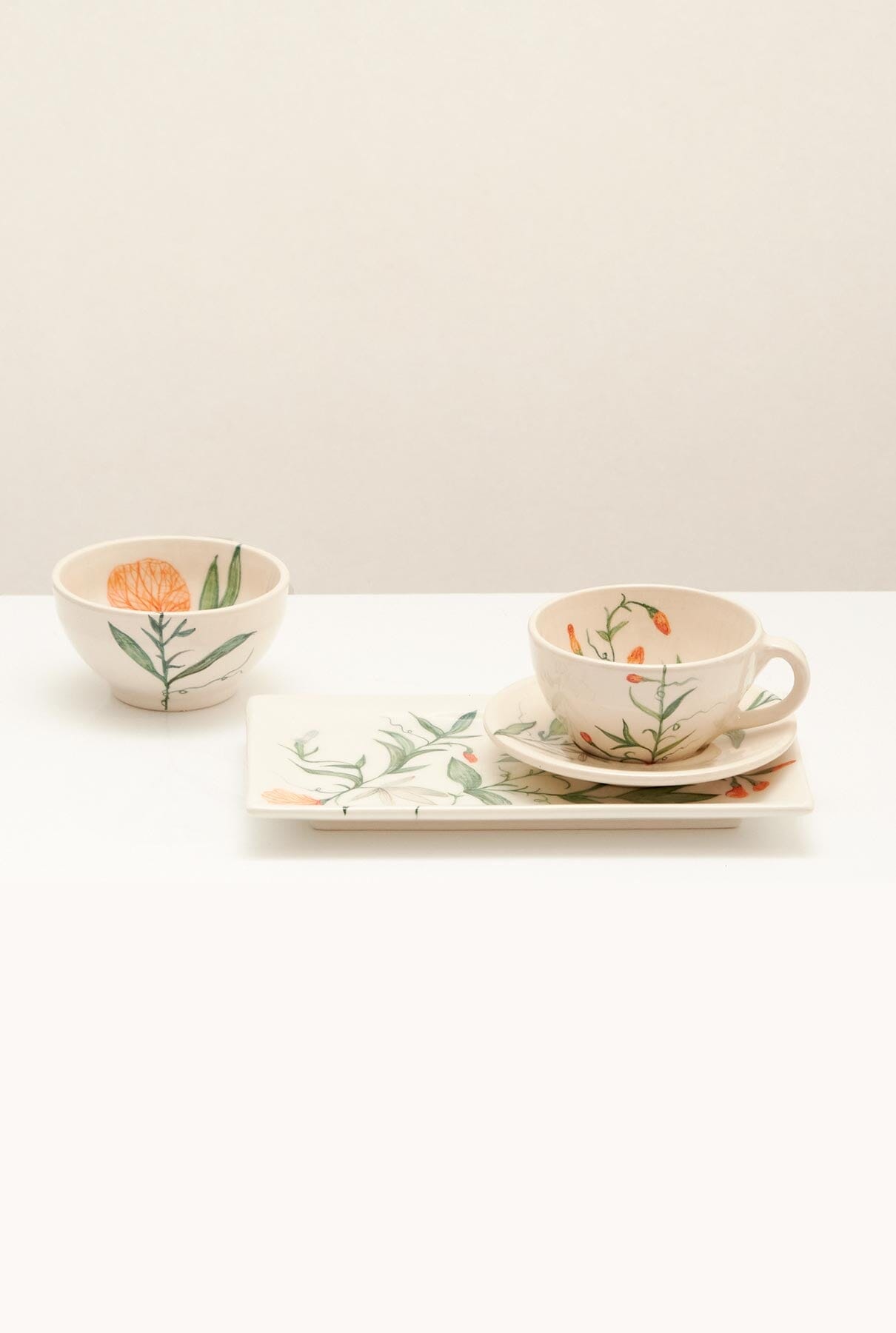 Crockery Breakfasts Garden 1. ( For 1 person) Tableware Nuria Blanco