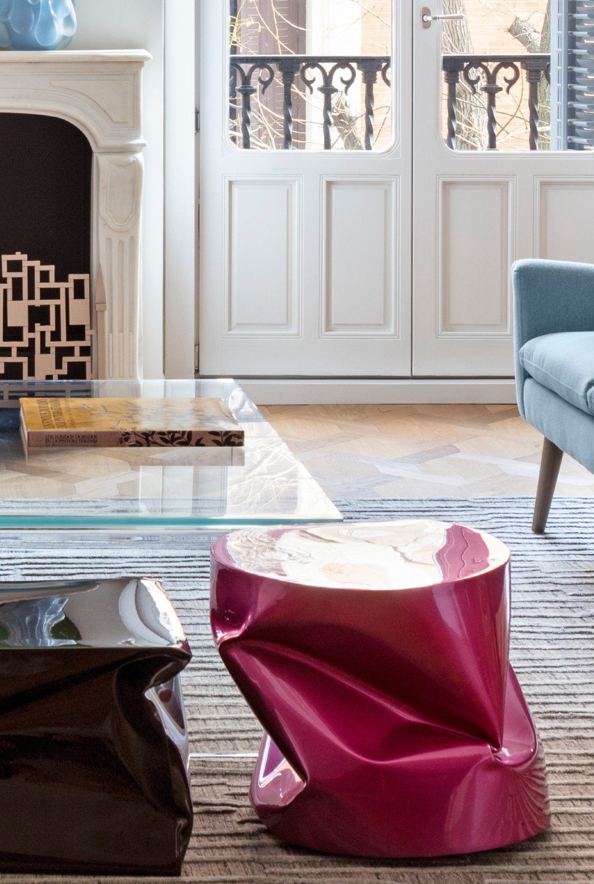 Cubb redondo fucsia decorative art Inés Benavides