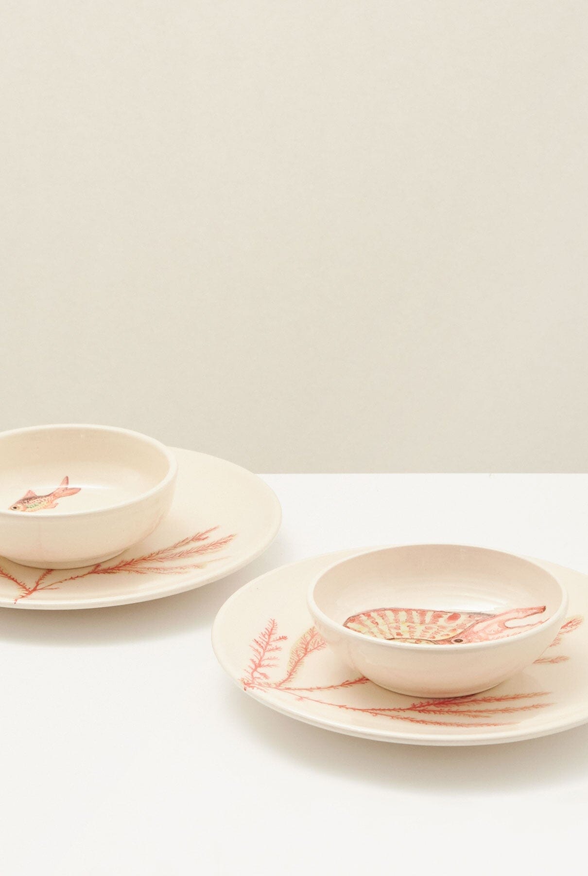 Fish-Corals. ( For 2 persons) Tableware Nuria Blanco