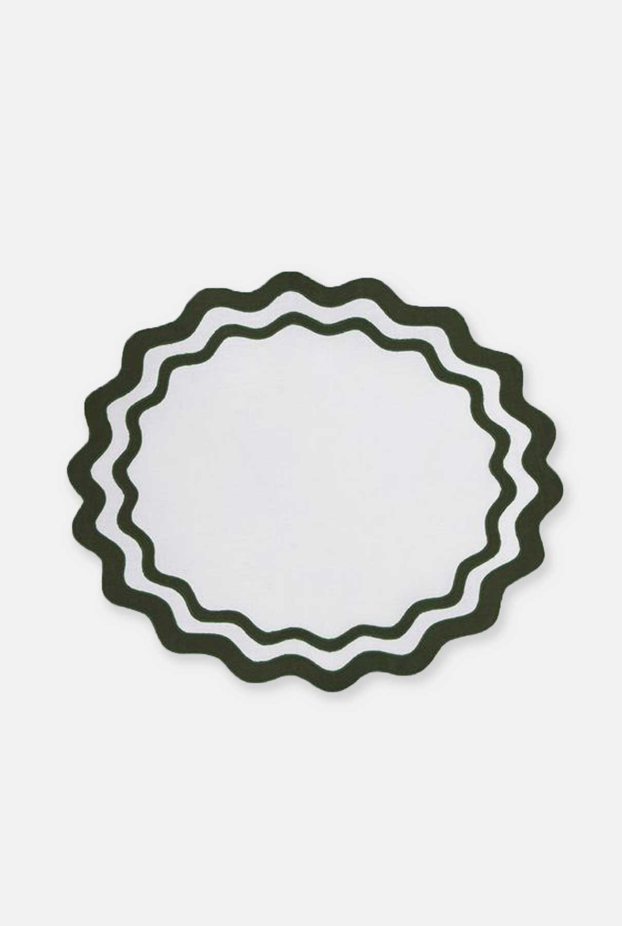 Green Waves placemate Tablewear Los Encajeros