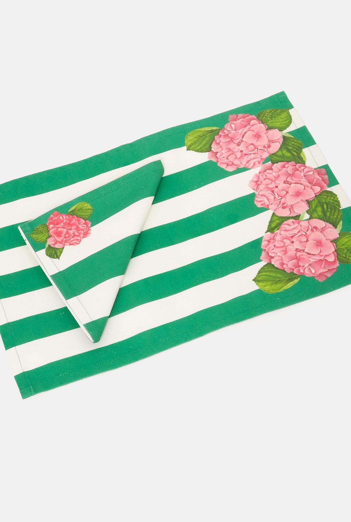 Individual verde colección Hortensias ( 2 individuales y 2 servilletas) Tableware Cantabrico Living