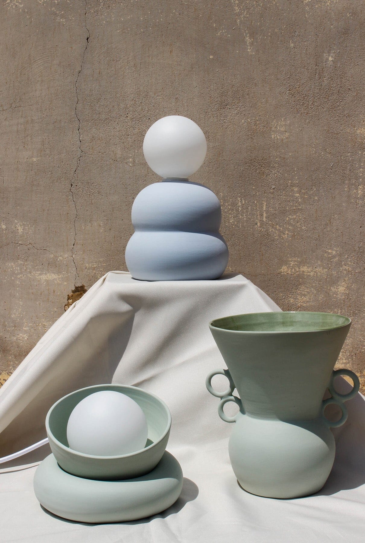 Lámpara de mesa ORBE en azul Lighting INMA PEROLI