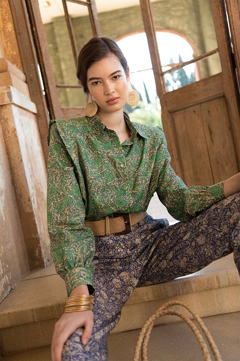 Marieta Green Flowers Shirts & blouses Julise Magon