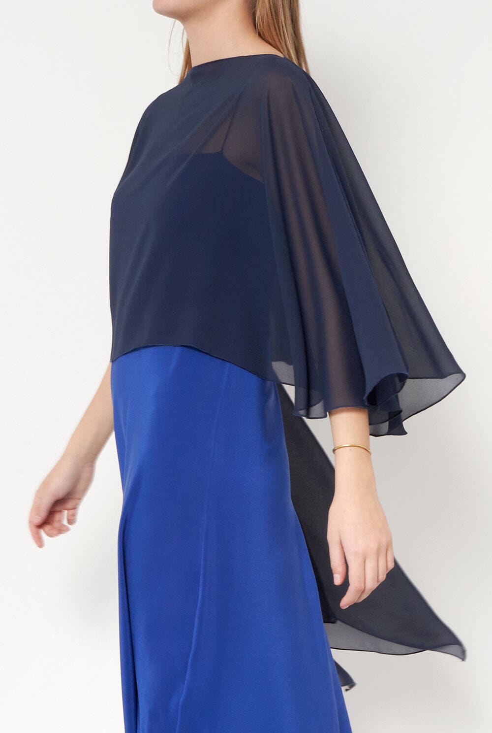Olga Cape Navy Blue Capes & shawls Atelier Aletheia