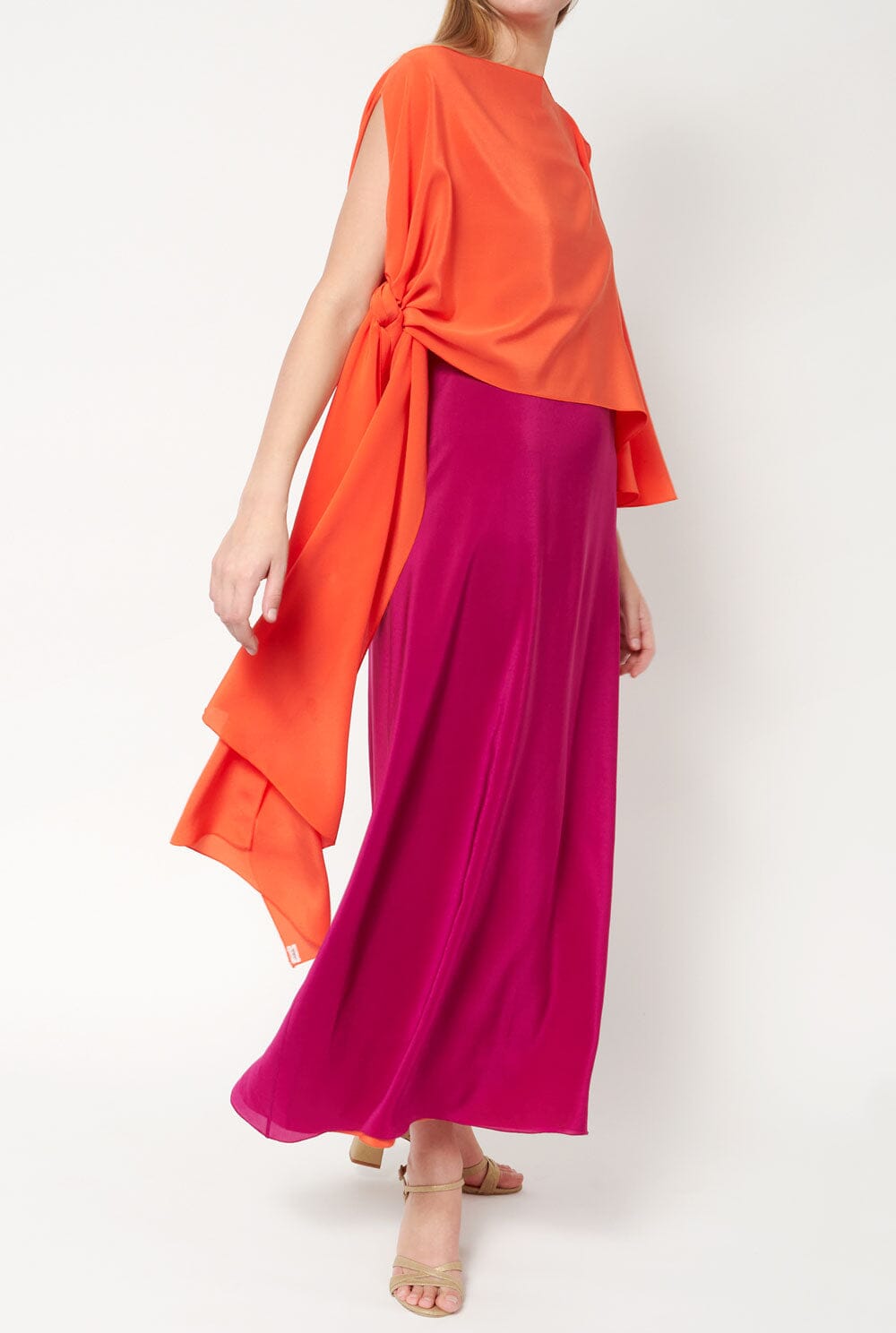 Olga Cape Orange Capes & shawls Atelier Aletheia
