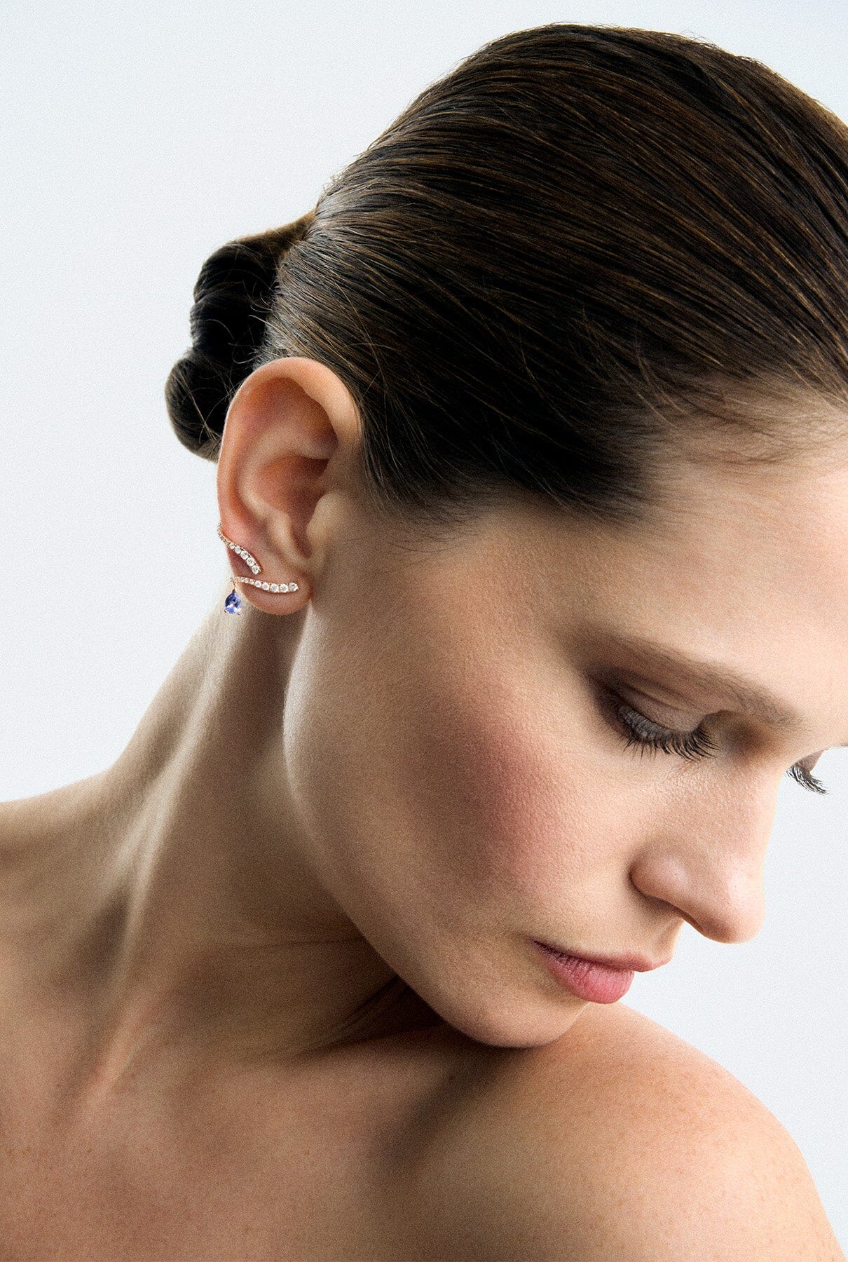 Pendientes Sasa Crawler Earrings Gold & Roses