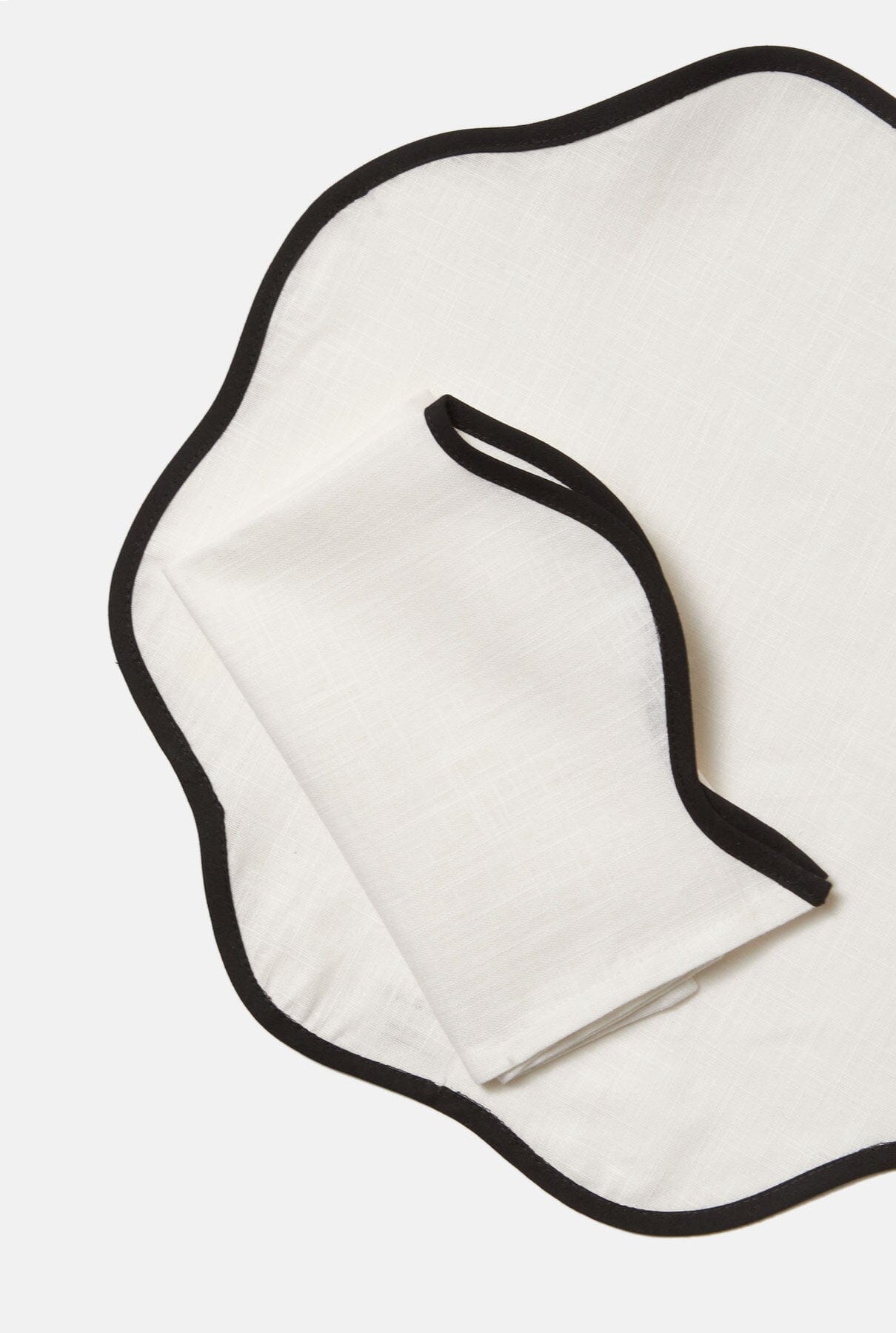 Set 2 individuales redondos y servilletas curvy negro Tablewear ESPIGAS DE TRIGO