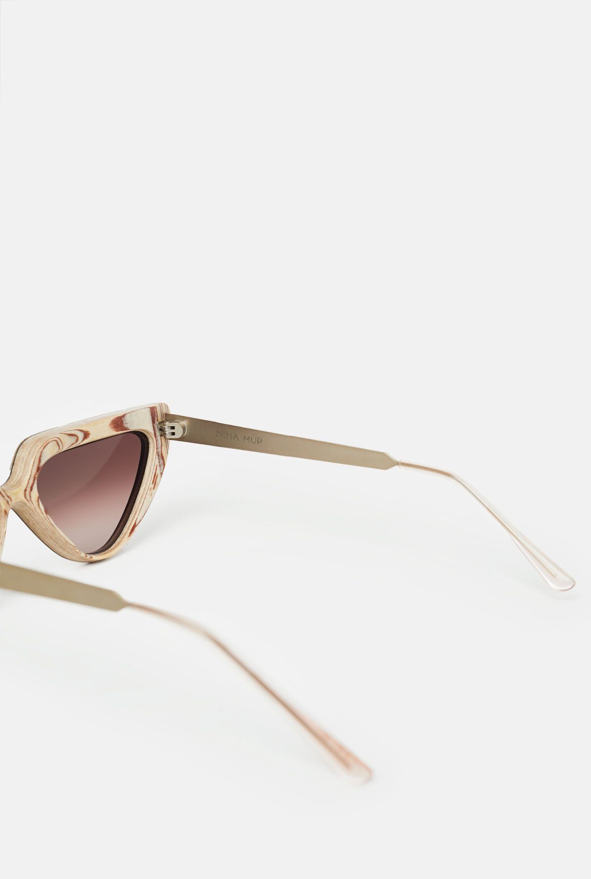 Simona pale pink red details sunglasess NINA MUR