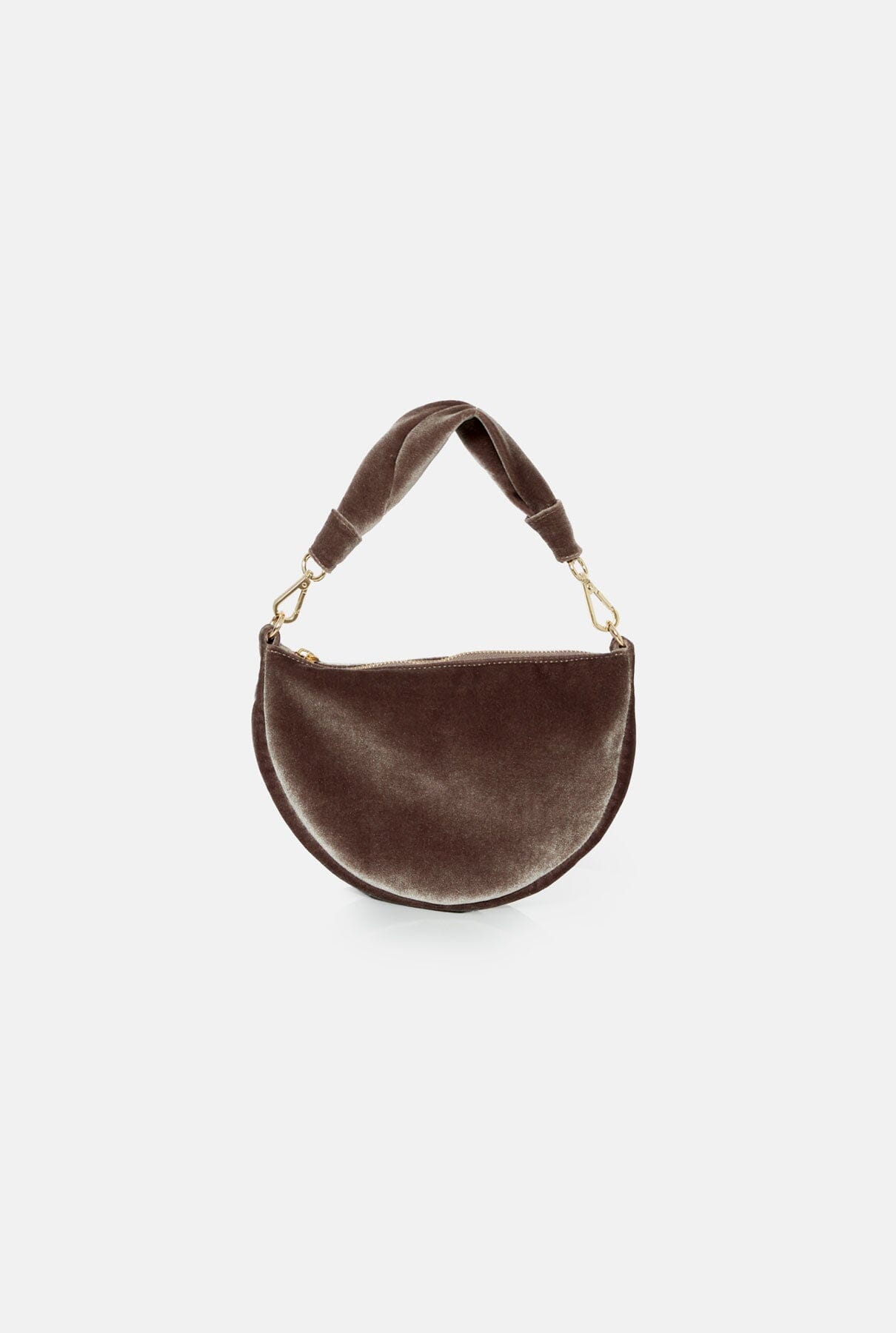 The Baby Gondola bag velvet Taupe Hand bags The Bag Lab