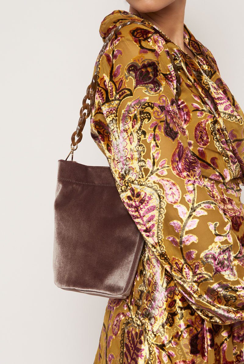 The Mini Cube Bag velvet topo bag The Bag Lab