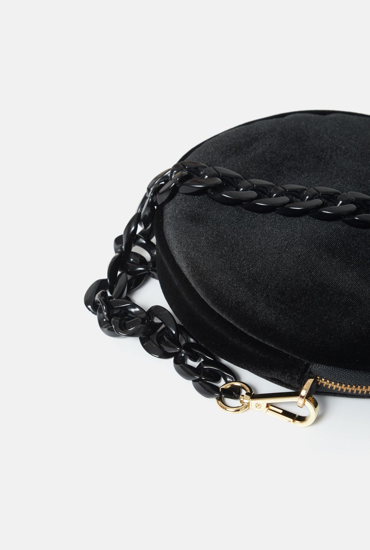 The mini round bag new velvet black Mini bags The Bag Lab