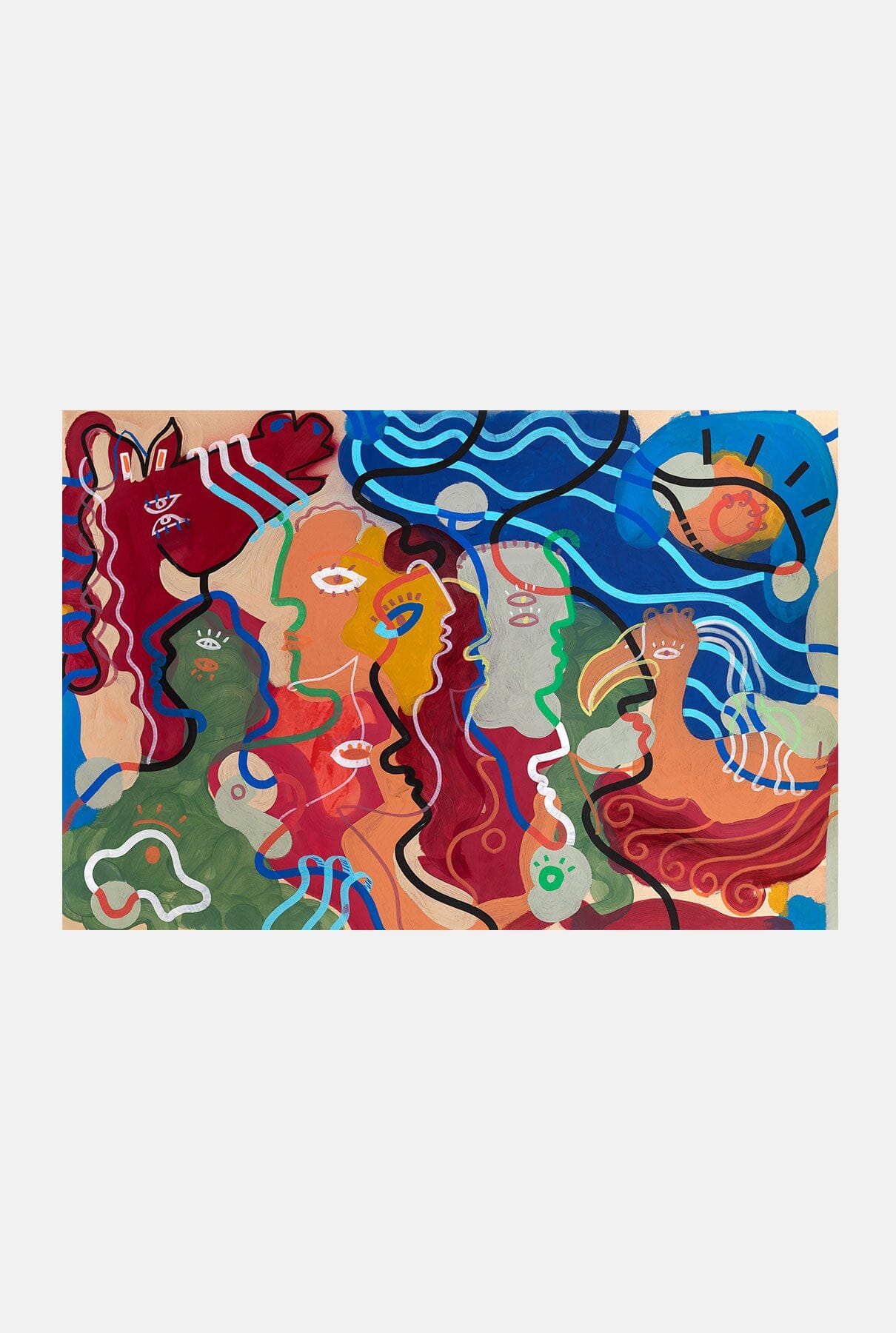 Tropicana Paintings Máscaraqueespalda