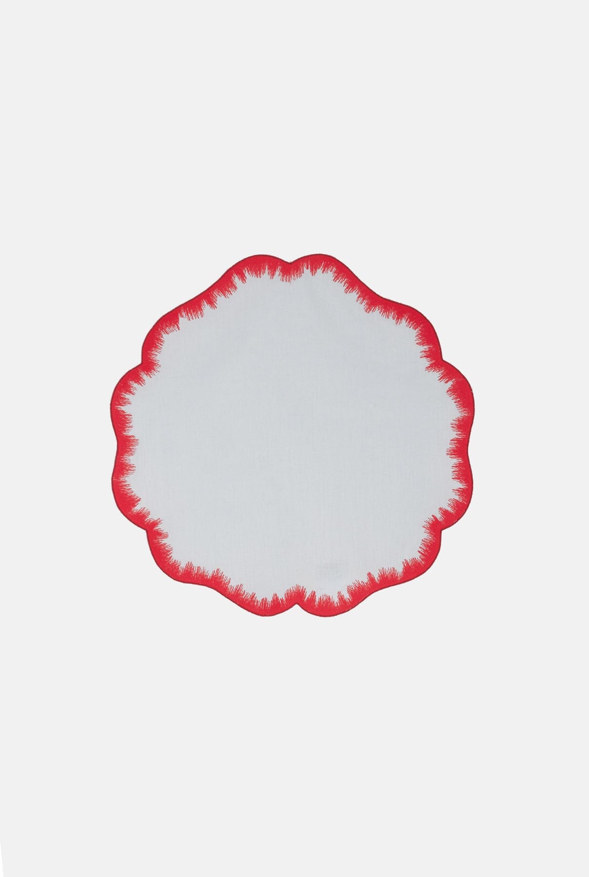 Valver white and red placemat Tablewear Los Encajeros