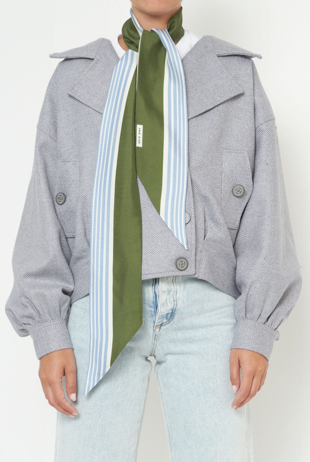 Vero Stripe - azul Foulards & Scarves Van Hise