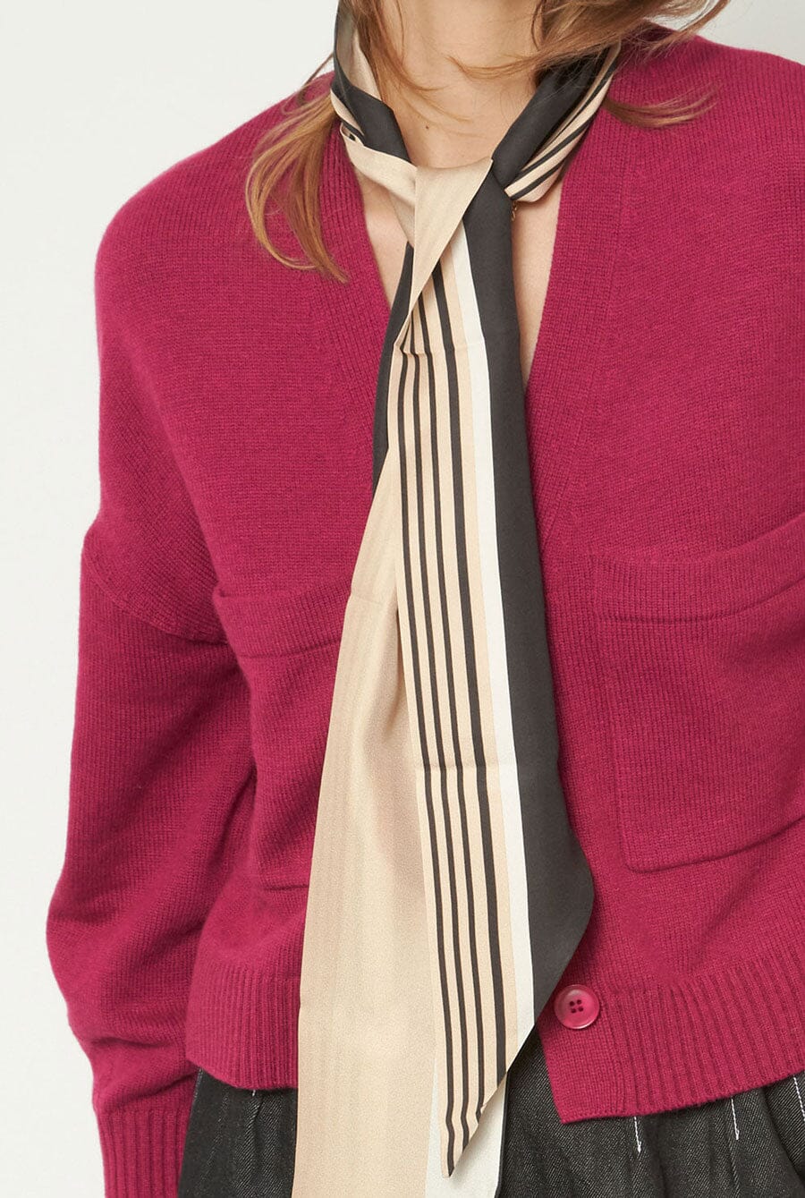 Vero Stripe - negro Foulards & Scarves Van Hise