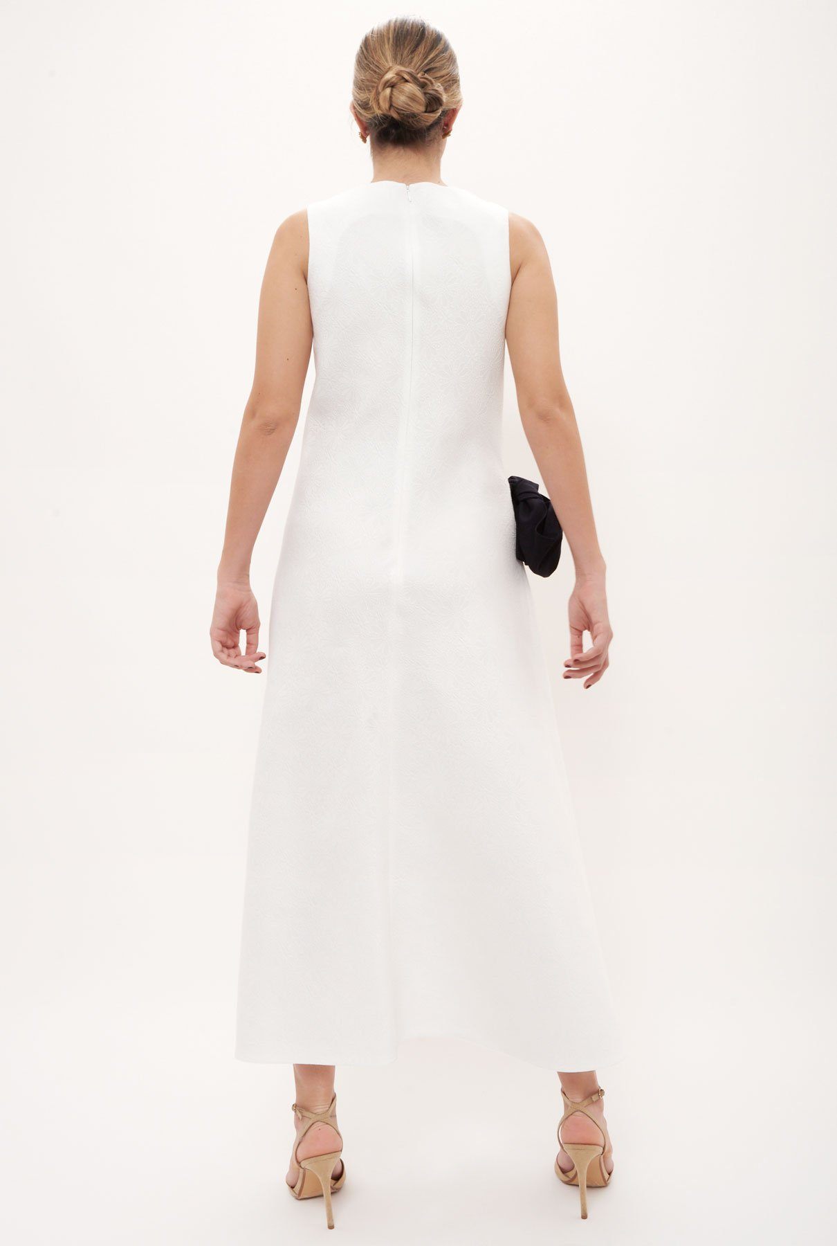 Vestido semientallado lazo blanco dress Devota & Lomba