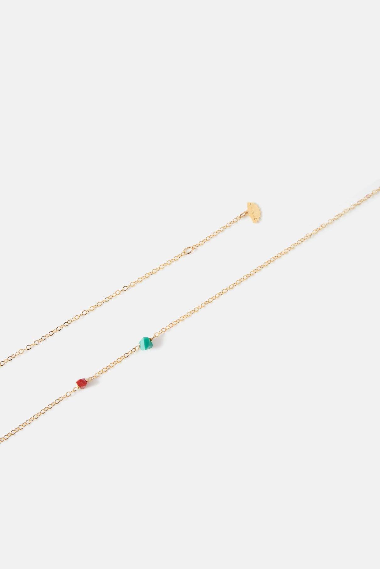 Vogue on the rocks ( red / green ) Neckclace La Morenita