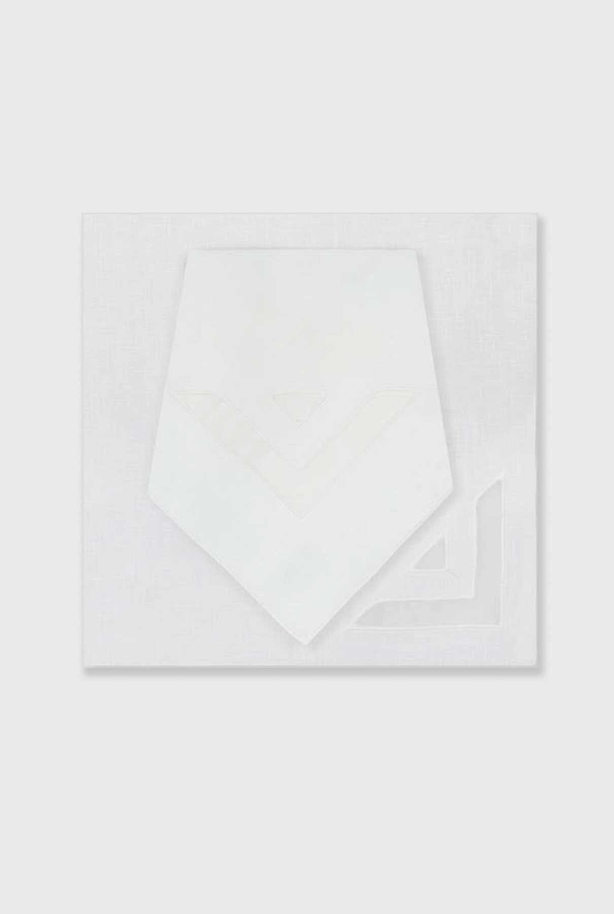 White Octo napkin Tablewear Los Encajeros