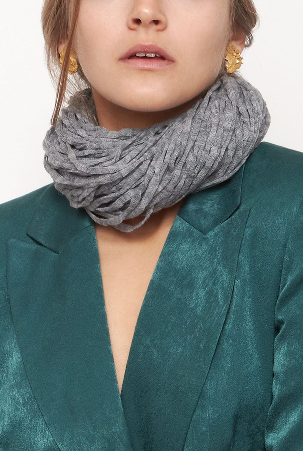 Wool necklace gris Necklaces Victoria de Talhora